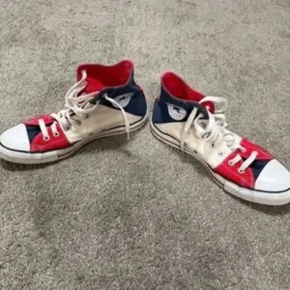 Converse Kids High-Top Sneakers in Red, Navy & White